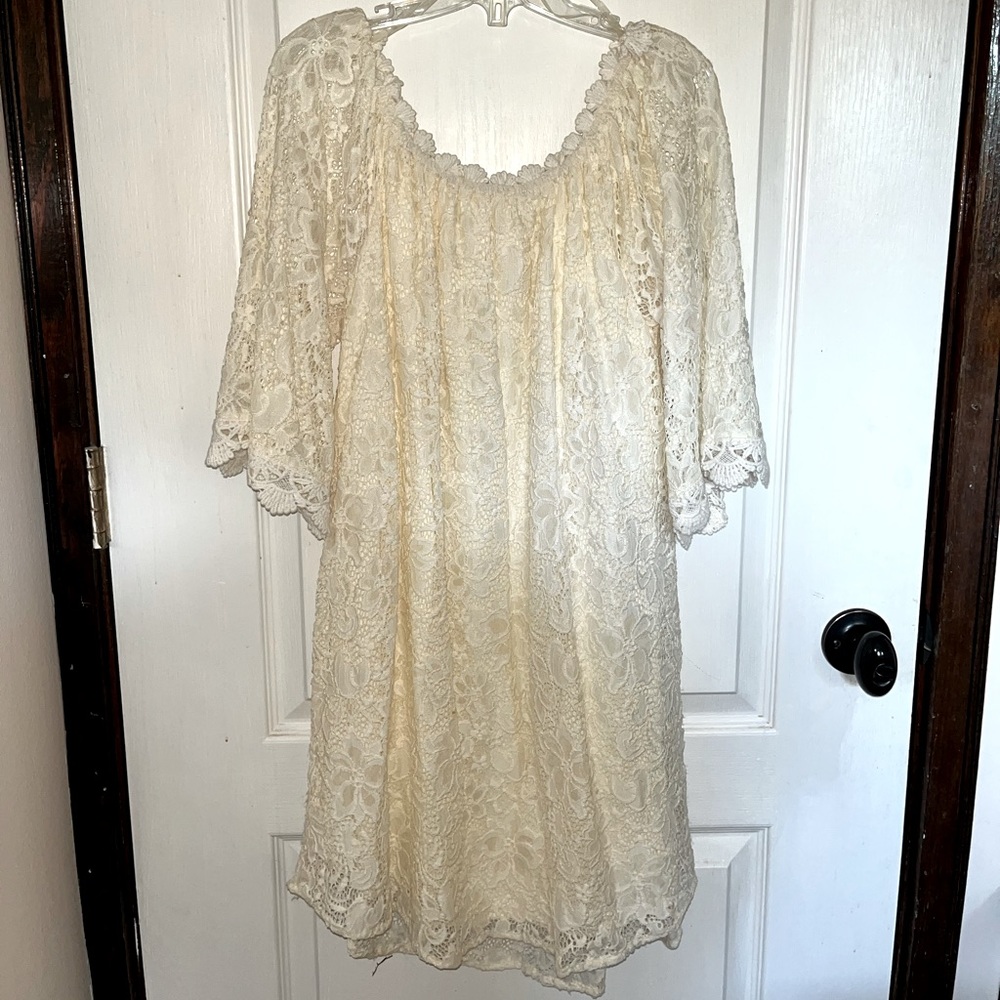 Altar’d State Lace Off-white Dress - Picture 2 of 8
